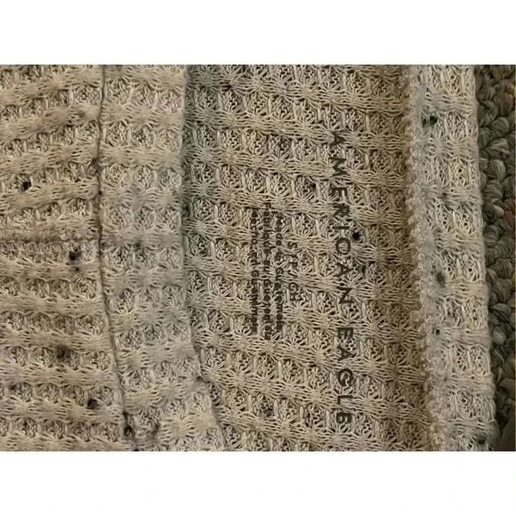 American Eagle Women's Small Black Waffle Knit Pullover oversized Sweater Long S - Picture 3 of 4